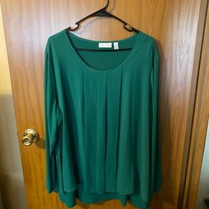 Long Sleeve green 2XL perfect condition dressy blouse